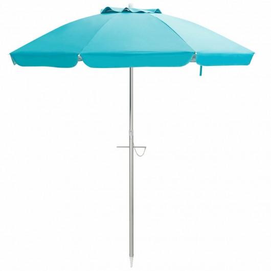 6.5 ft patio umbrella 6.5 Feet Beach Umbrella with Sun Shade and Carry Bag without Weight Base-Blue – StarWood Rack