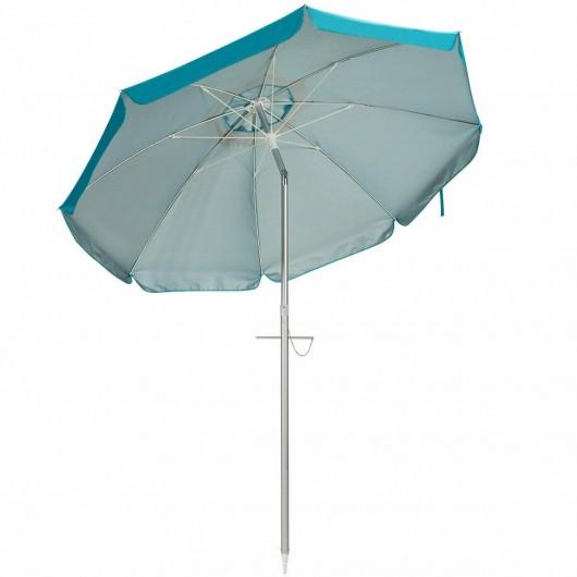 6.5 foot patio umbrella 6.5 Feet Beach Umbrella with Sun Shade and Carry Bag without Weight Base-Blue – StarWood Rack
