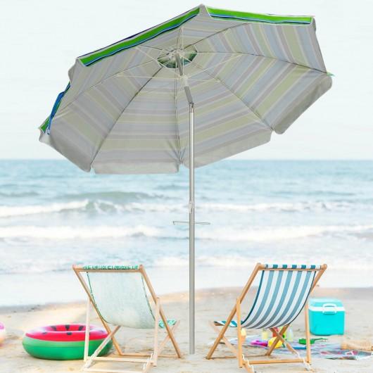 Starwood Rack Outdoor Umbrellas & Sunshades 6.5 ft Sun Shade Patio Beach Umbrella with Carry Bag without Weight Base-Green