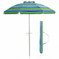 Starwood Rack Outdoor Umbrellas & Sunshades 6.5 ft Sun Shade Patio Beach Umbrella with Carry Bag without Weight Base-Green